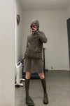 BORIS BIDJAN SABERI Patchwork T-Shirt LS1.2 RF F035+FTJ 00001 Carbon Grey